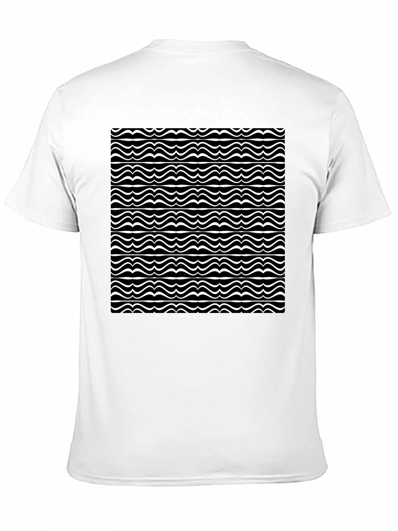 Wave Pattern Black T-Shirt