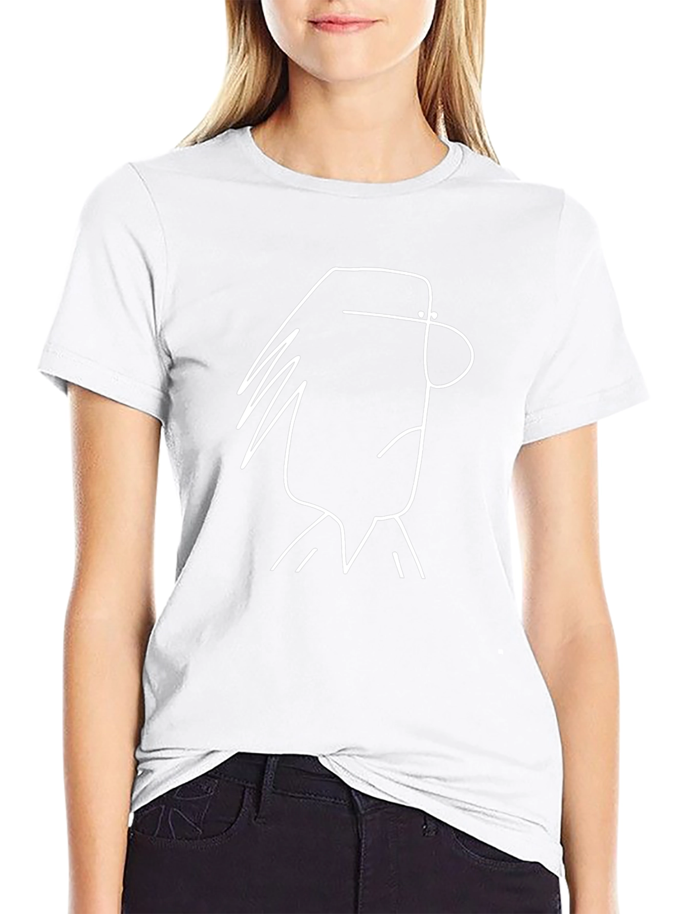 Abstract Cartoon Graphic Black T-Shirt