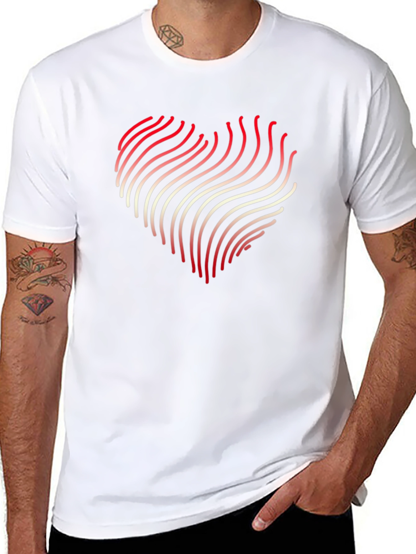 Heartbeat Wave Graphic Tee - Modern Love T-Shirt
