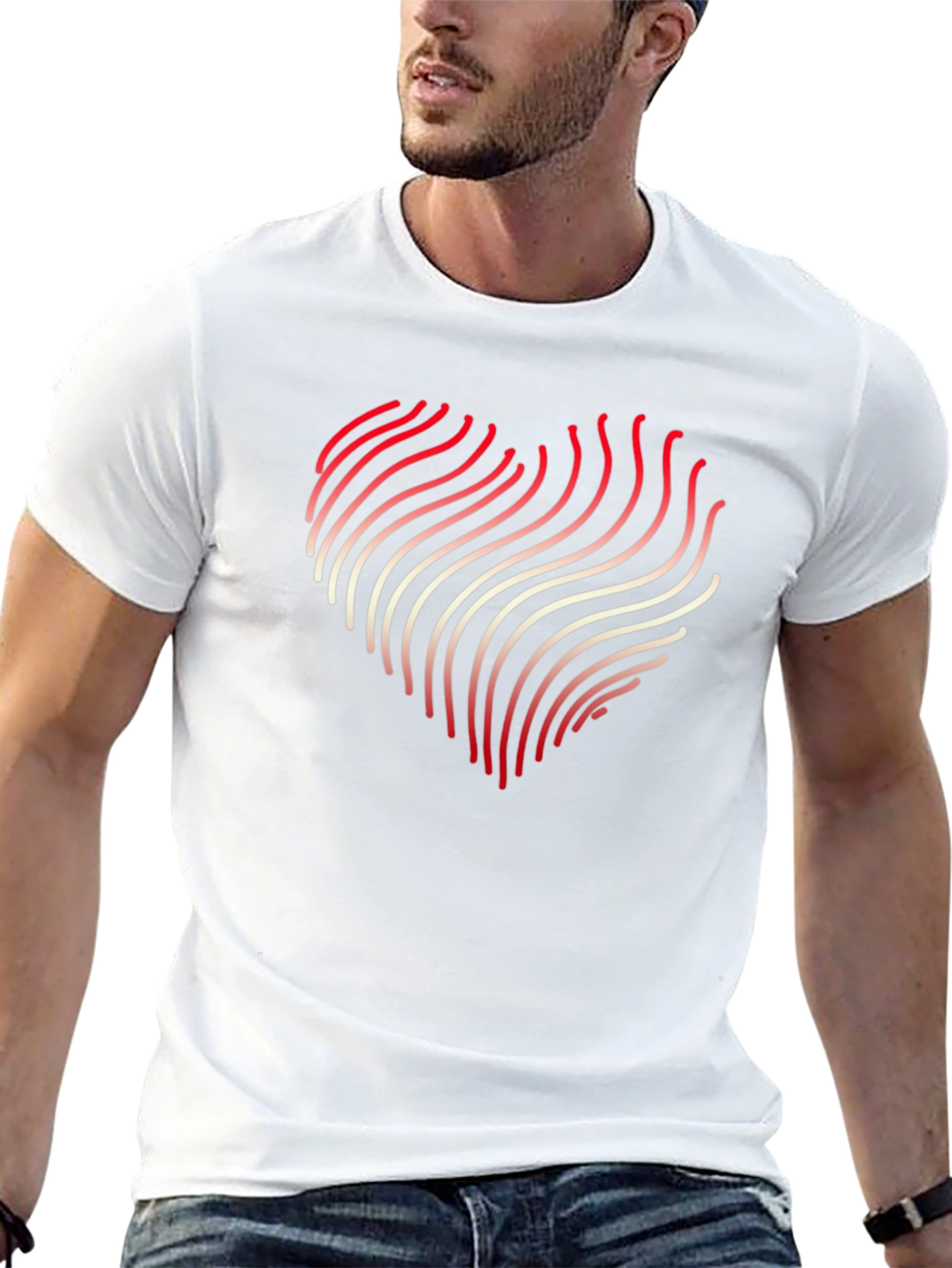 Heartbeat Wave Graphic Tee - Modern Love T-Shirt