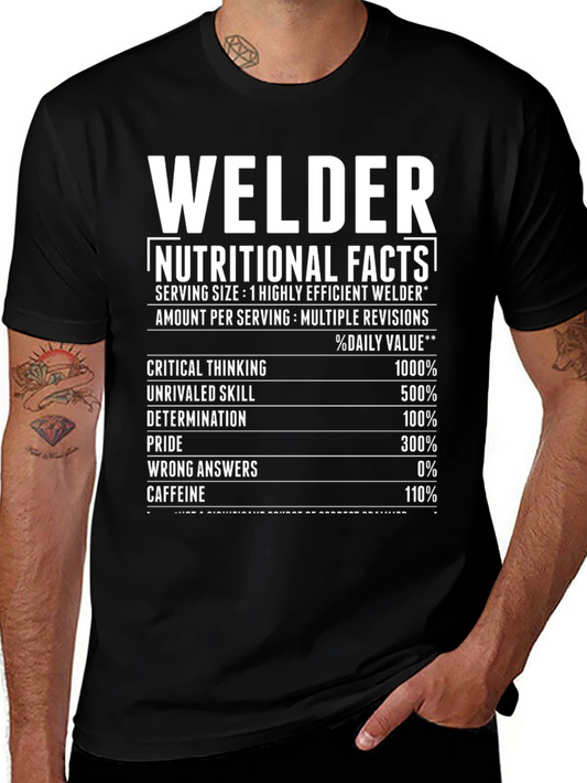 Welder Nutritional Facts Graphic Tee