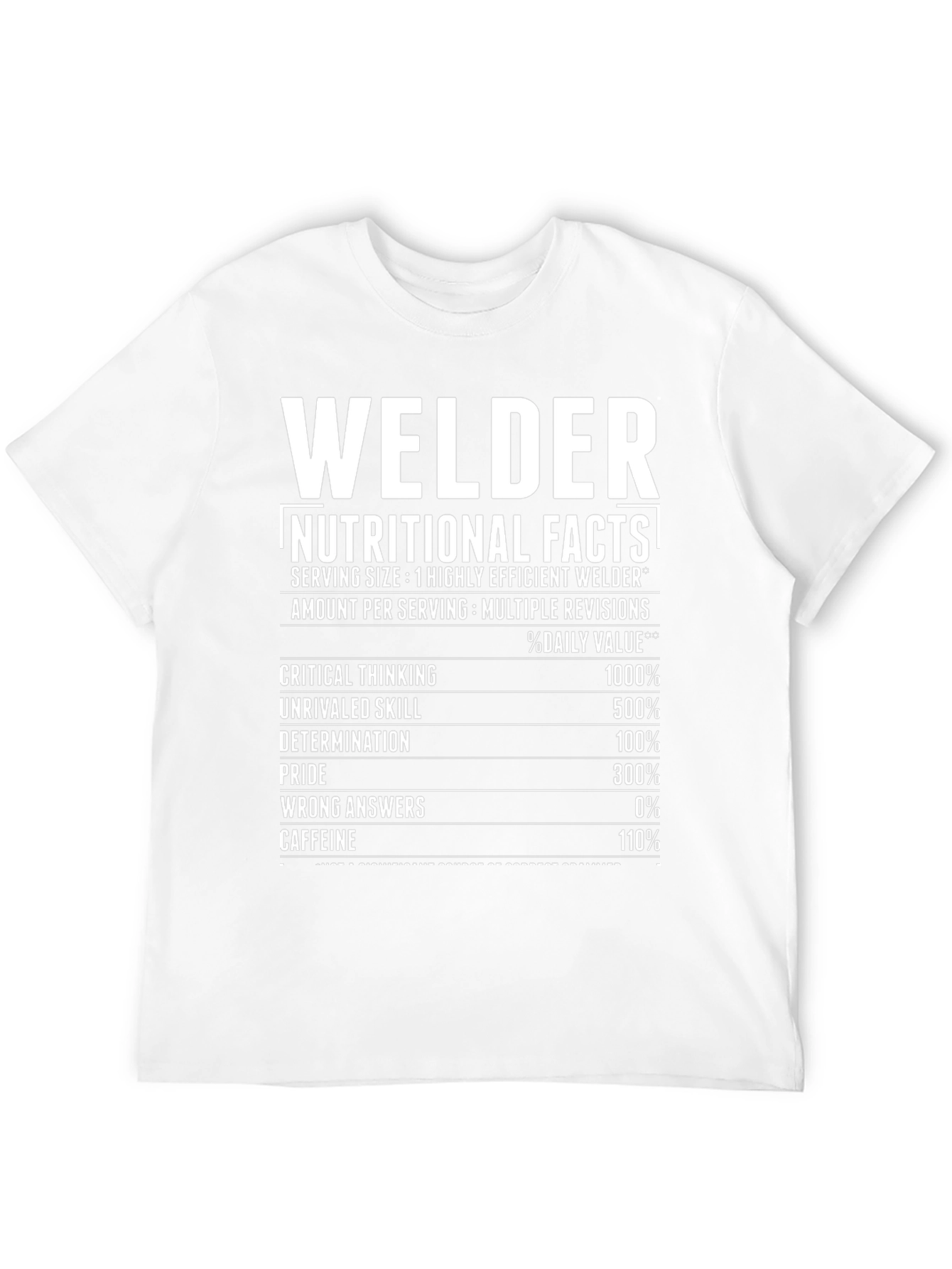 Welder Nutritional Facts Graphic Tee