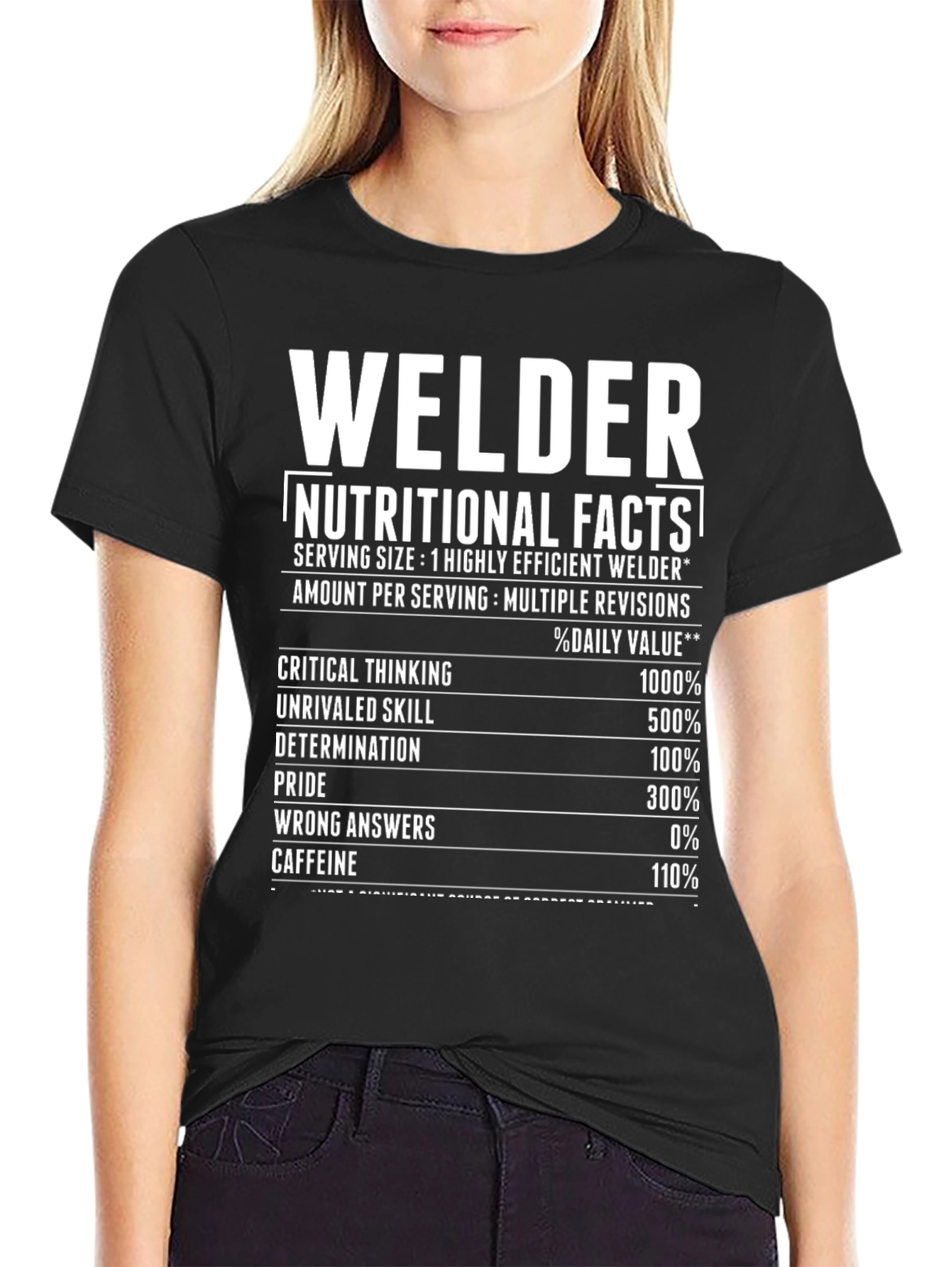 Welder Nutritional Facts Graphic Tee
