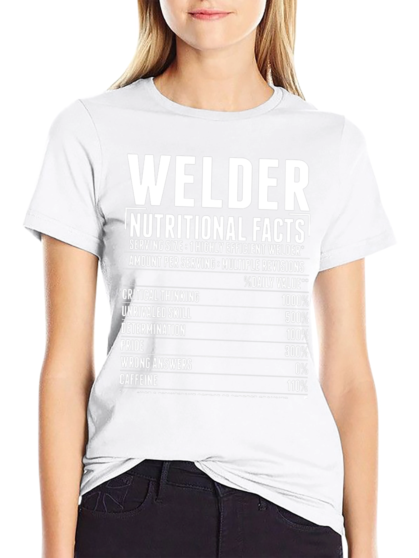 Welder Nutritional Facts Graphic Tee