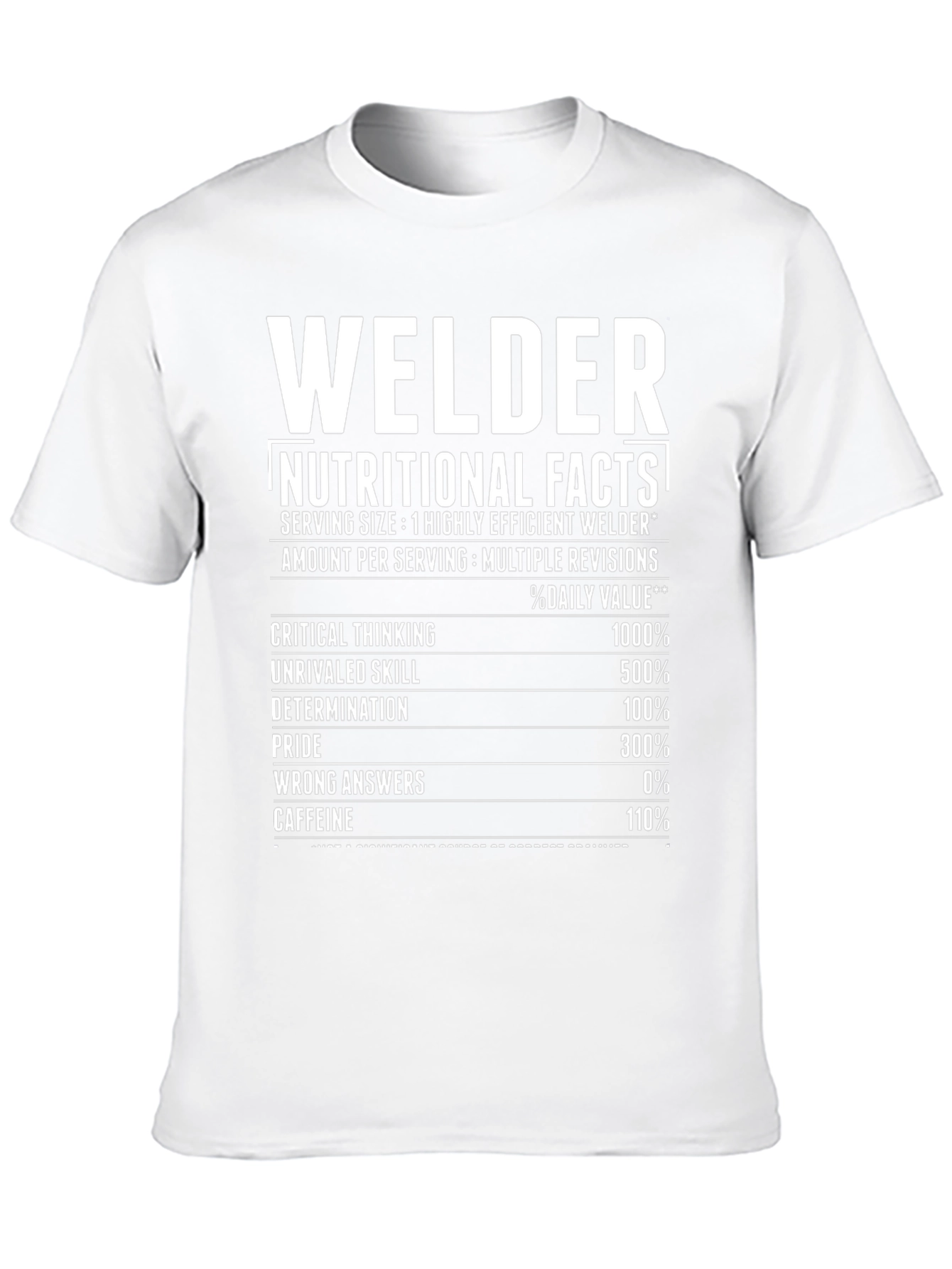 Welder Nutritional Facts Graphic Tee