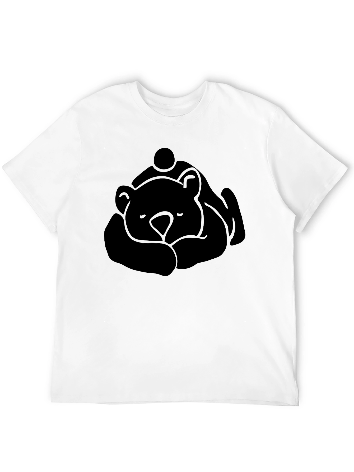Bear Hug Graphic Black T-Shirt