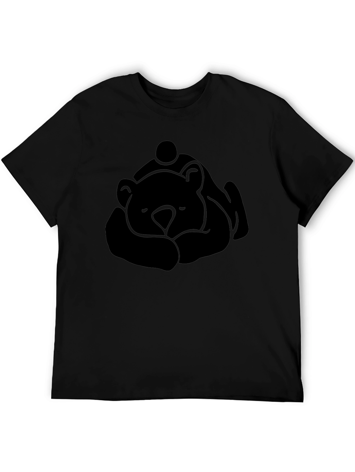 Bear Hug Graphic Black T-Shirt