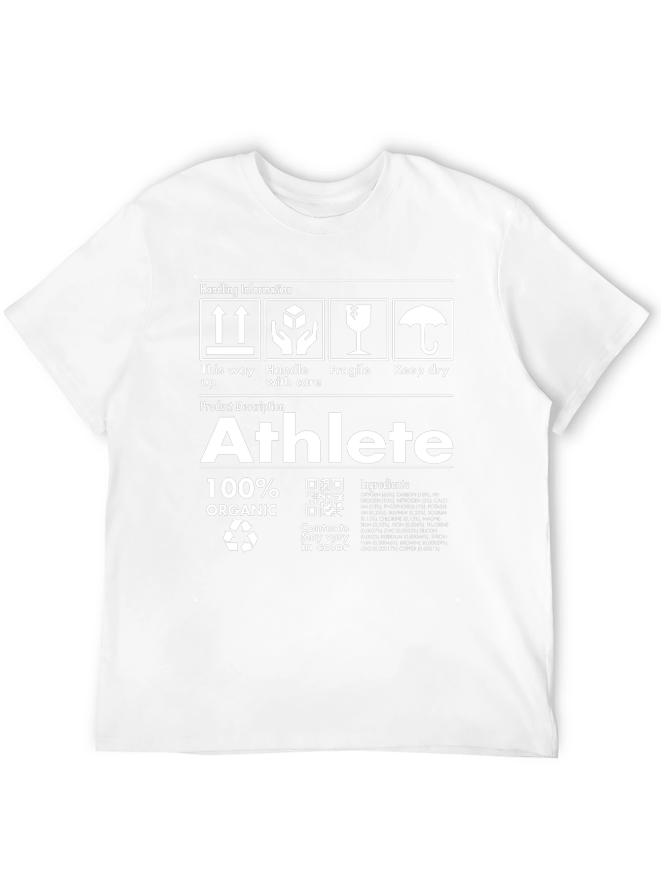 Athlete Organic T-Shirt - Novelty Graphic Tee