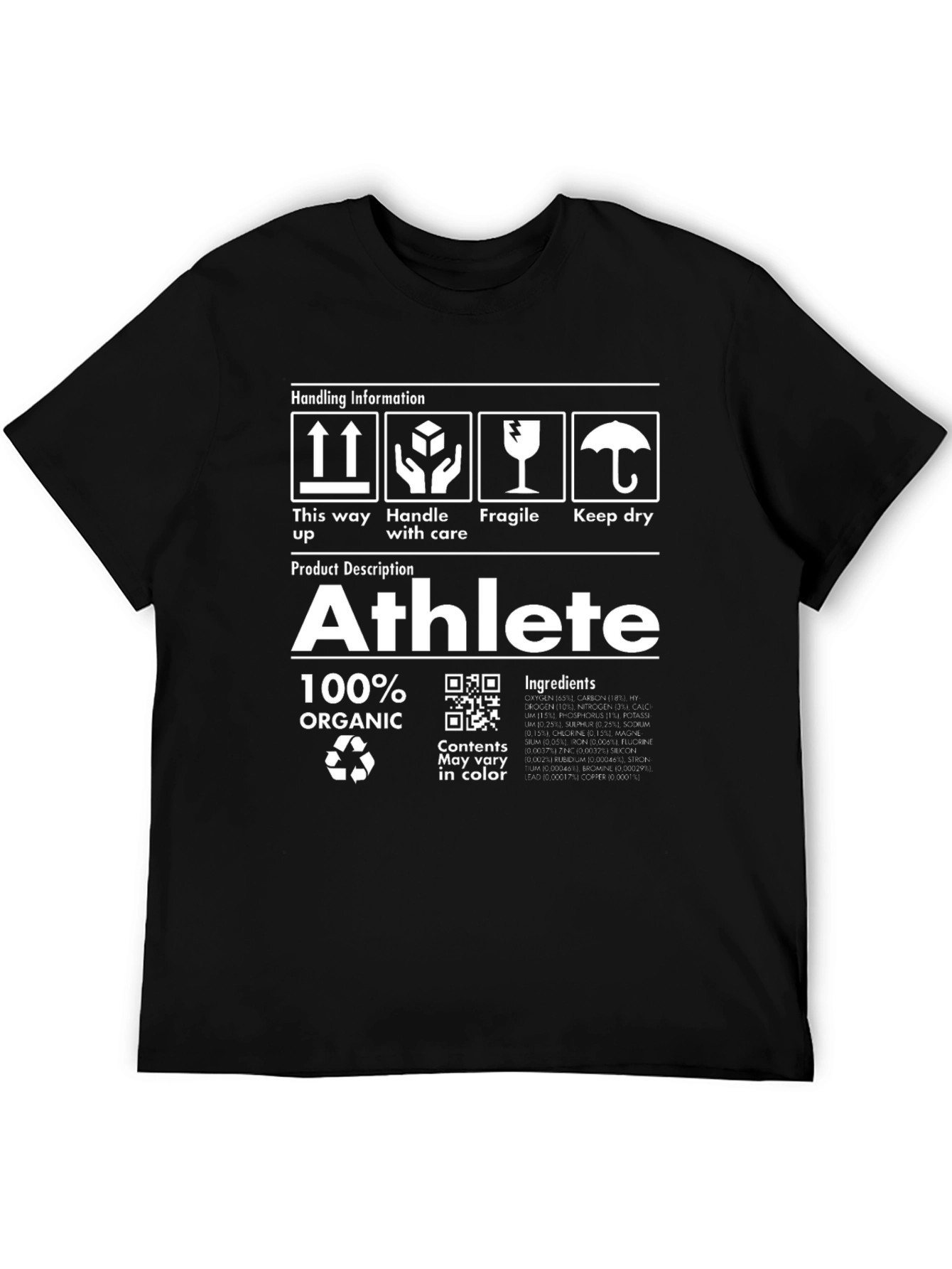 Athlete Organic T-Shirt - Novelty Graphic Tee