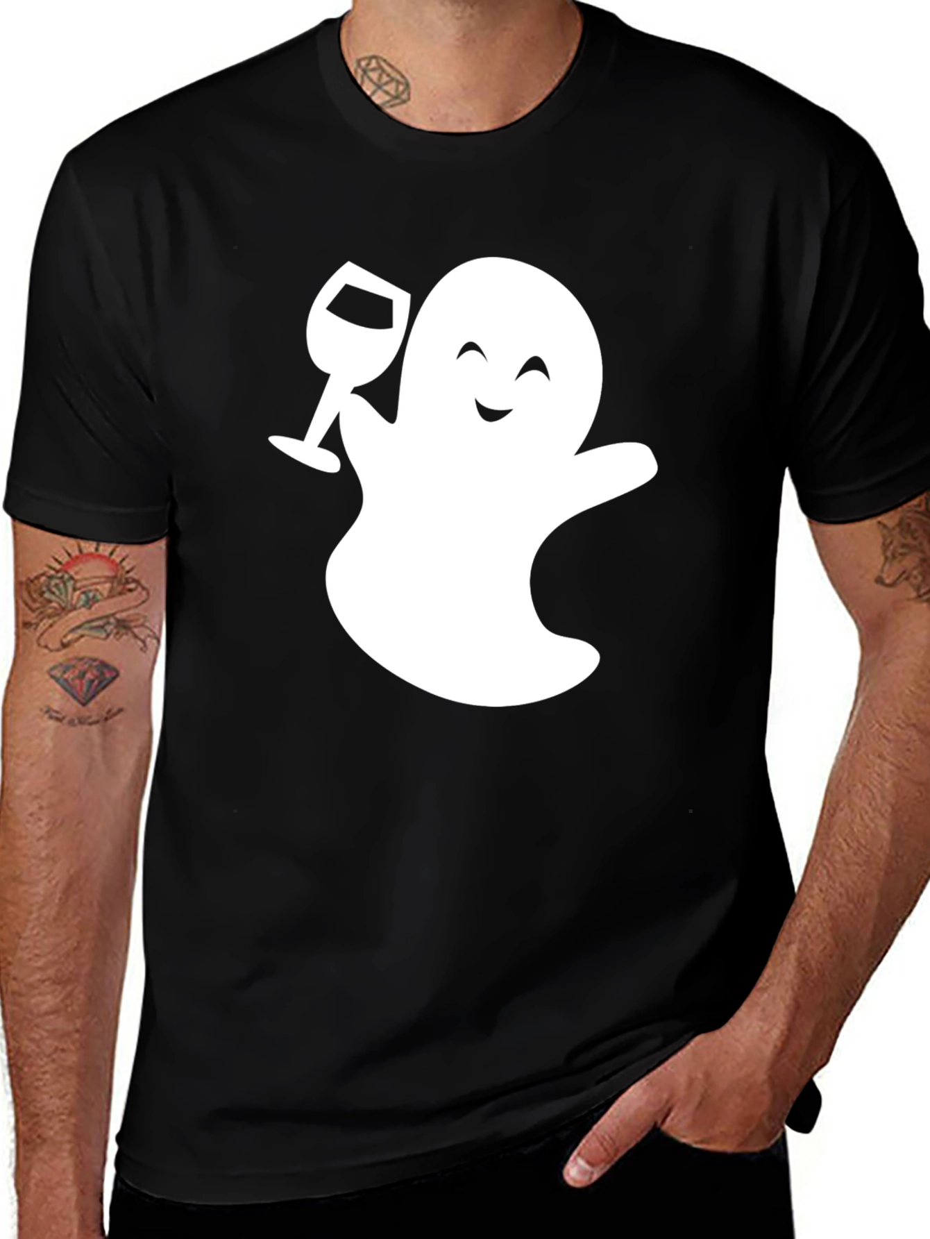 Boozy Ghost T-Shirt - Fun Halloween Tee