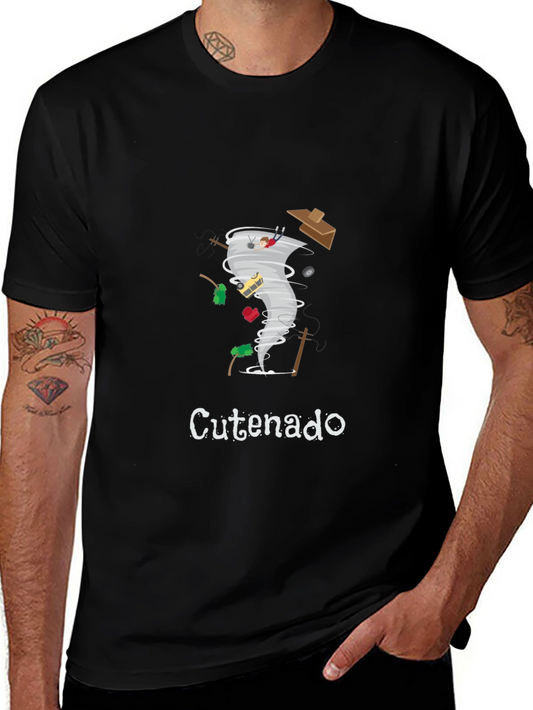 Cute Tornado T-Shirt - Black Graphic Tee