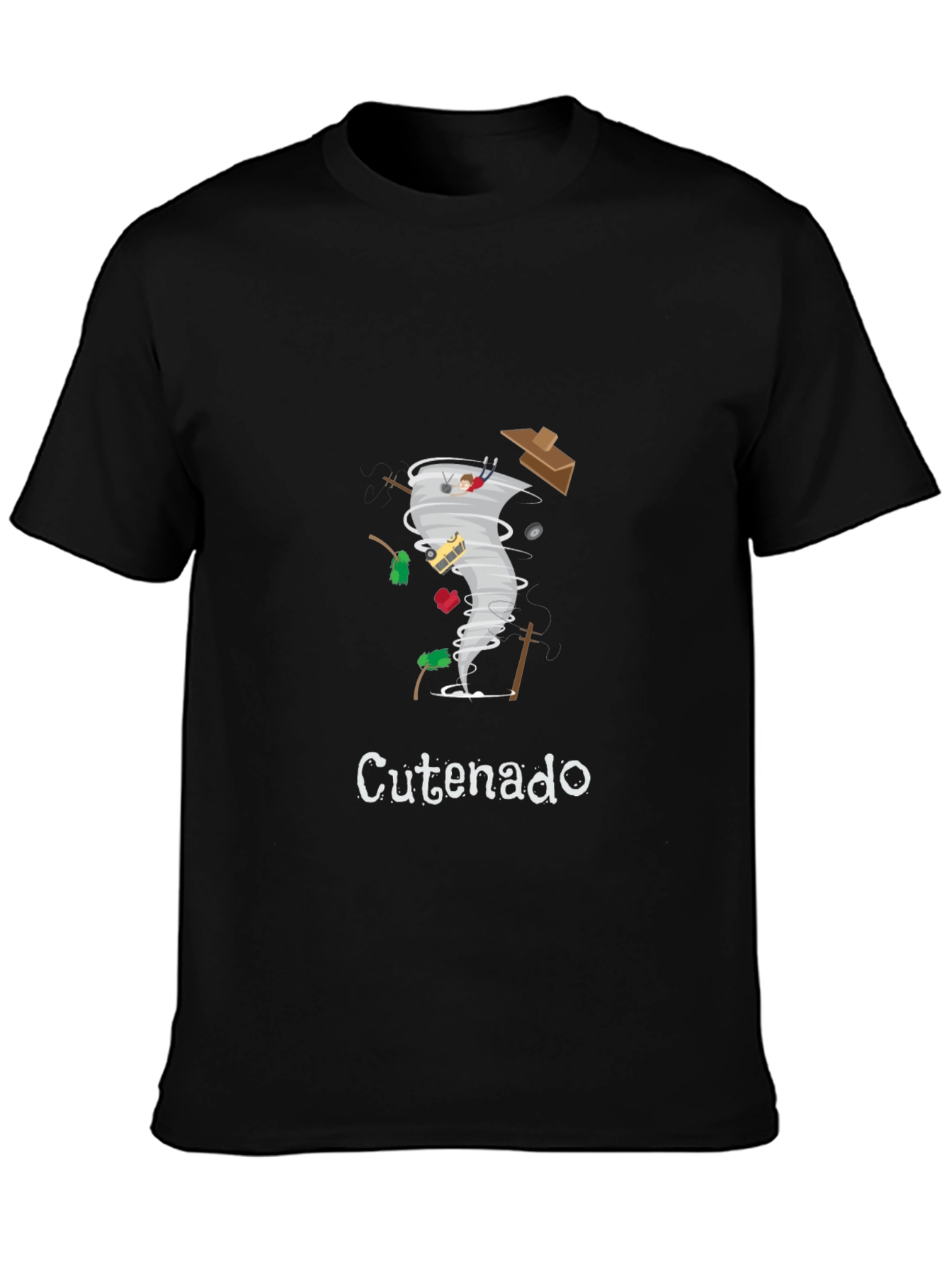 Cute Tornado T-Shirt - Black Graphic Tee