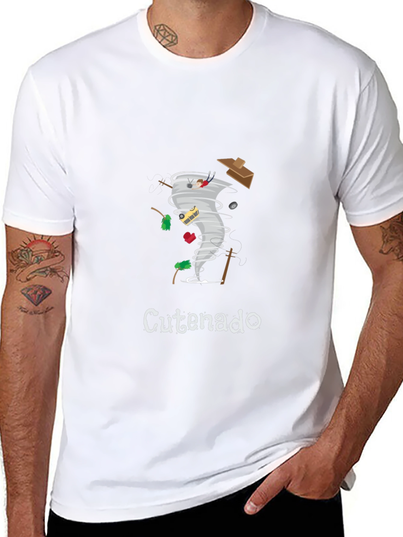 Cute Tornado T-Shirt - Black Graphic Tee