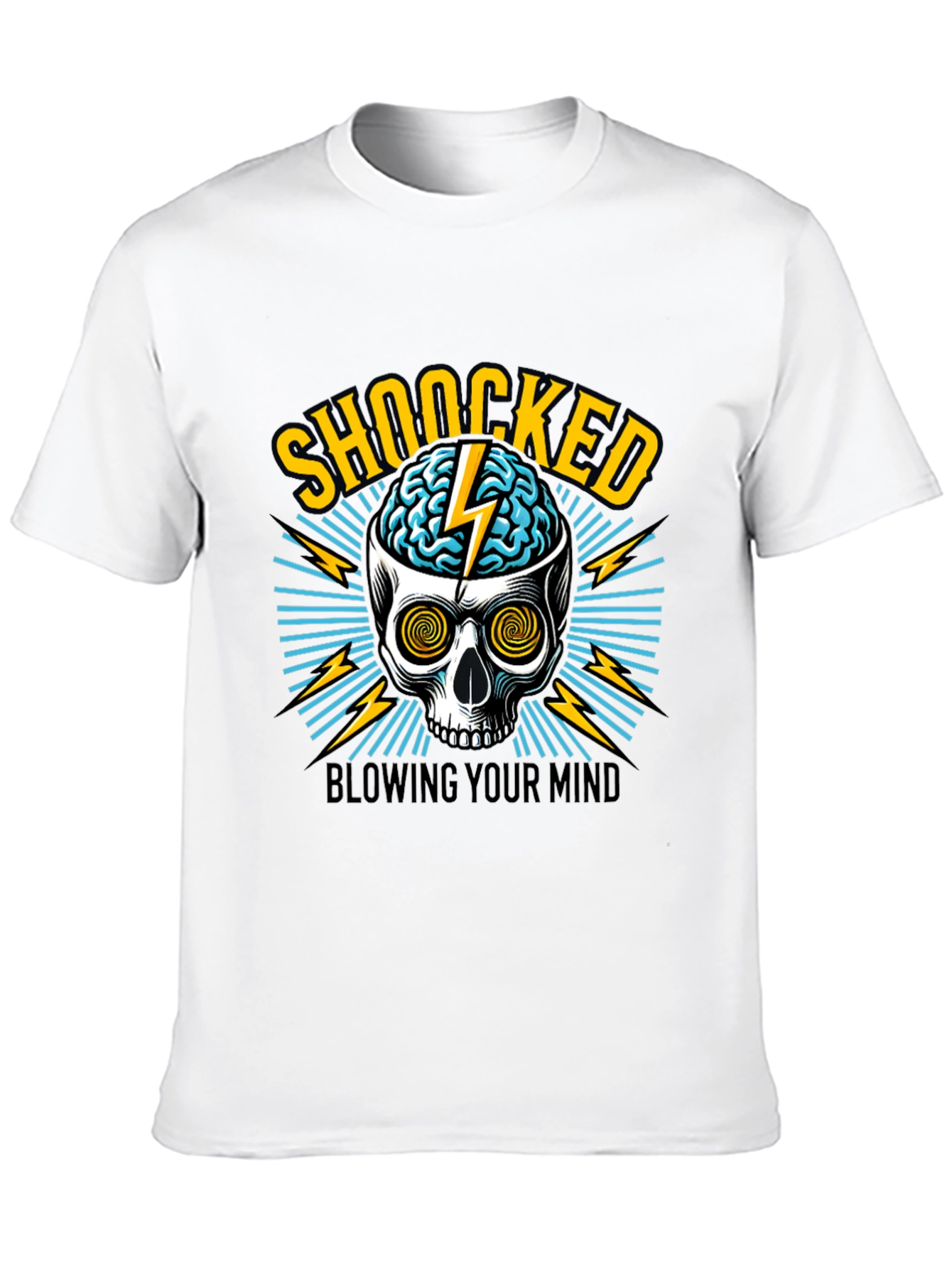 Shocked Skull Graphic Tee - Blow Your Mind!