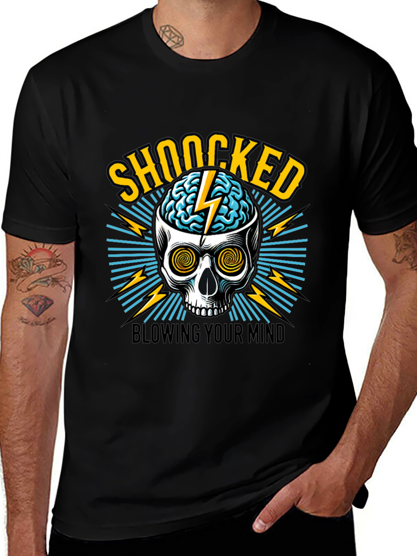 Shocked Skull Graphic Tee - Blow Your Mind!
