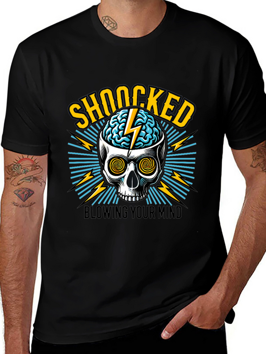 Shocked Skull Graphic Tee - Blow Your Mind!