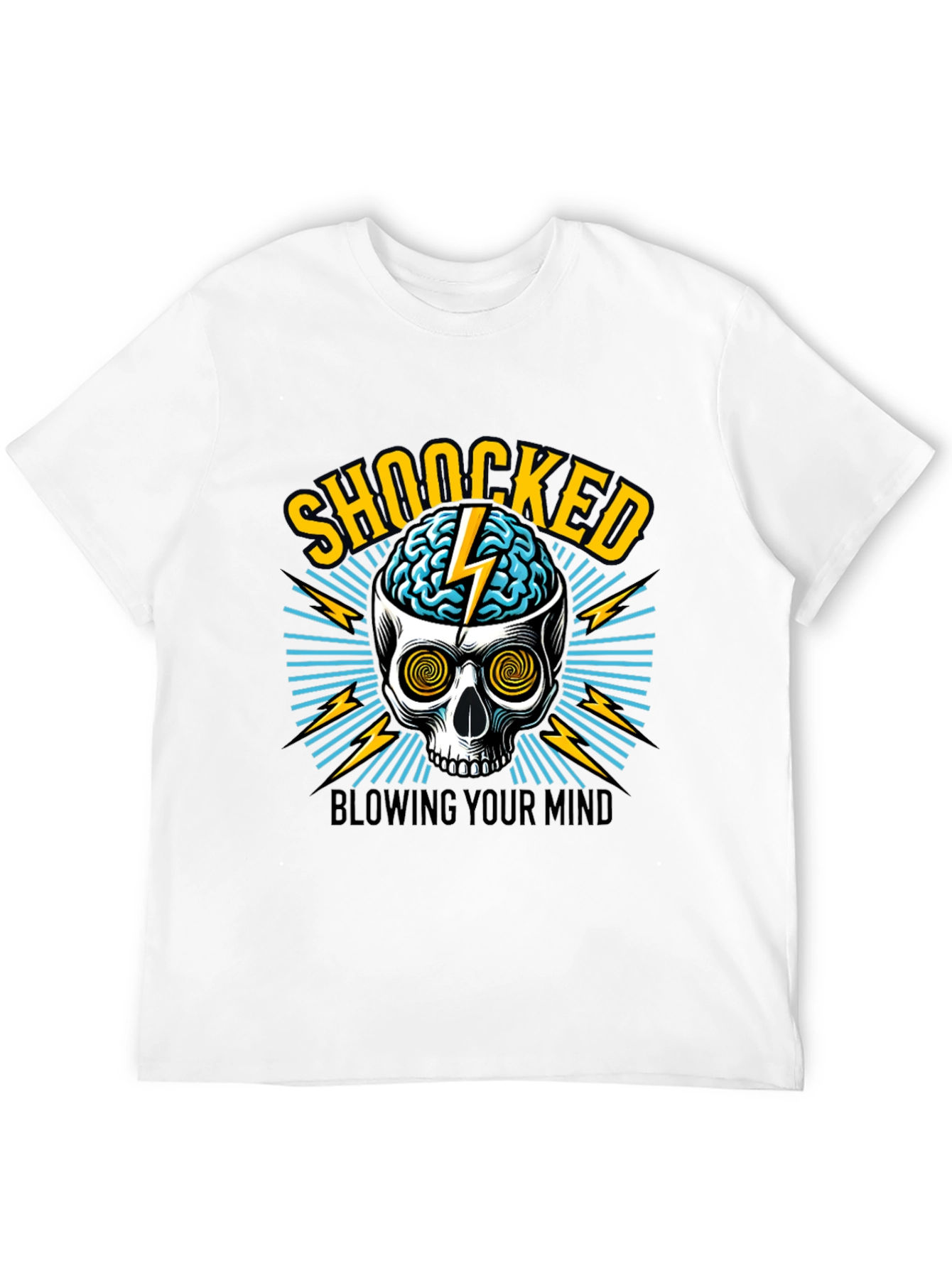Shocked Skull Graphic Tee - Blow Your Mind!