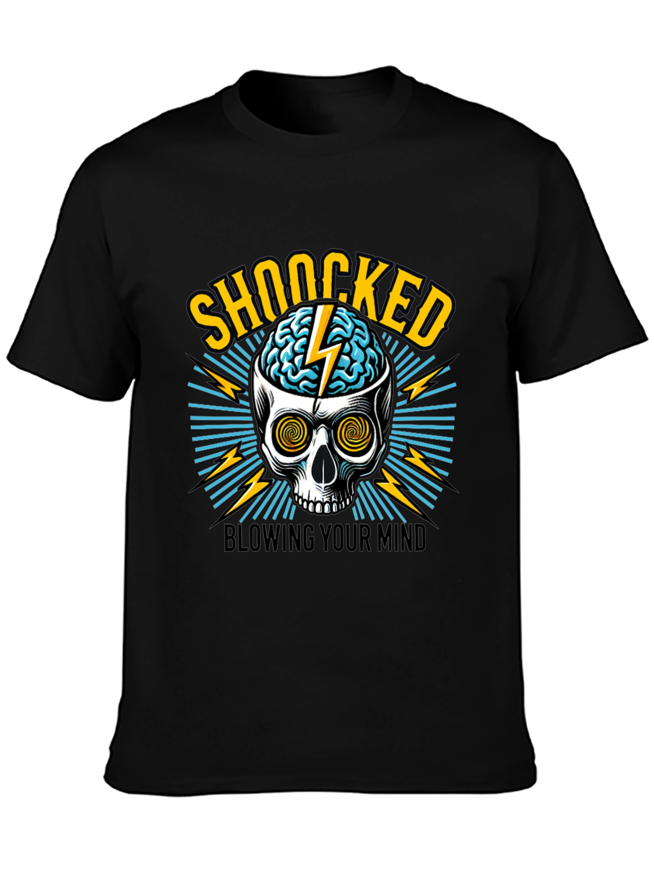 Shocked Skull Graphic Tee - Blow Your Mind!
