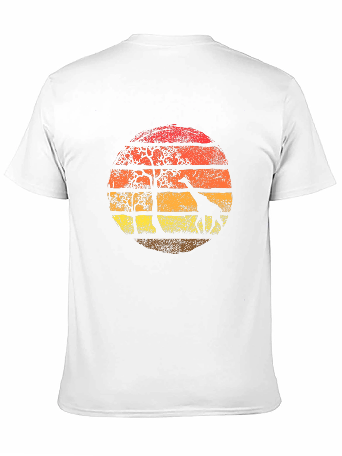 Giraffe Sunset Graphic Tee - Black T-Shirt