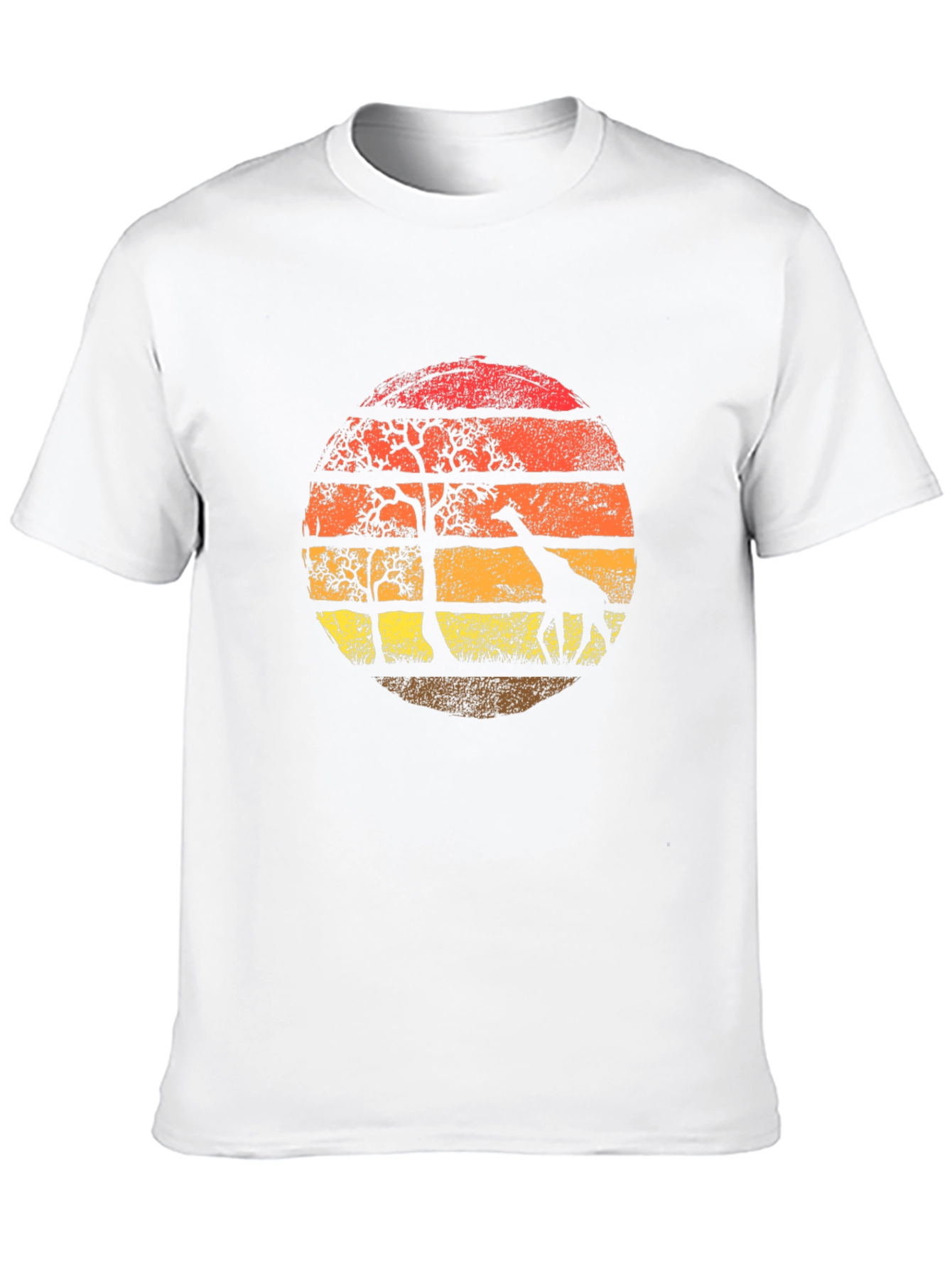 Giraffe Sunset Graphic Tee - Black T-Shirt