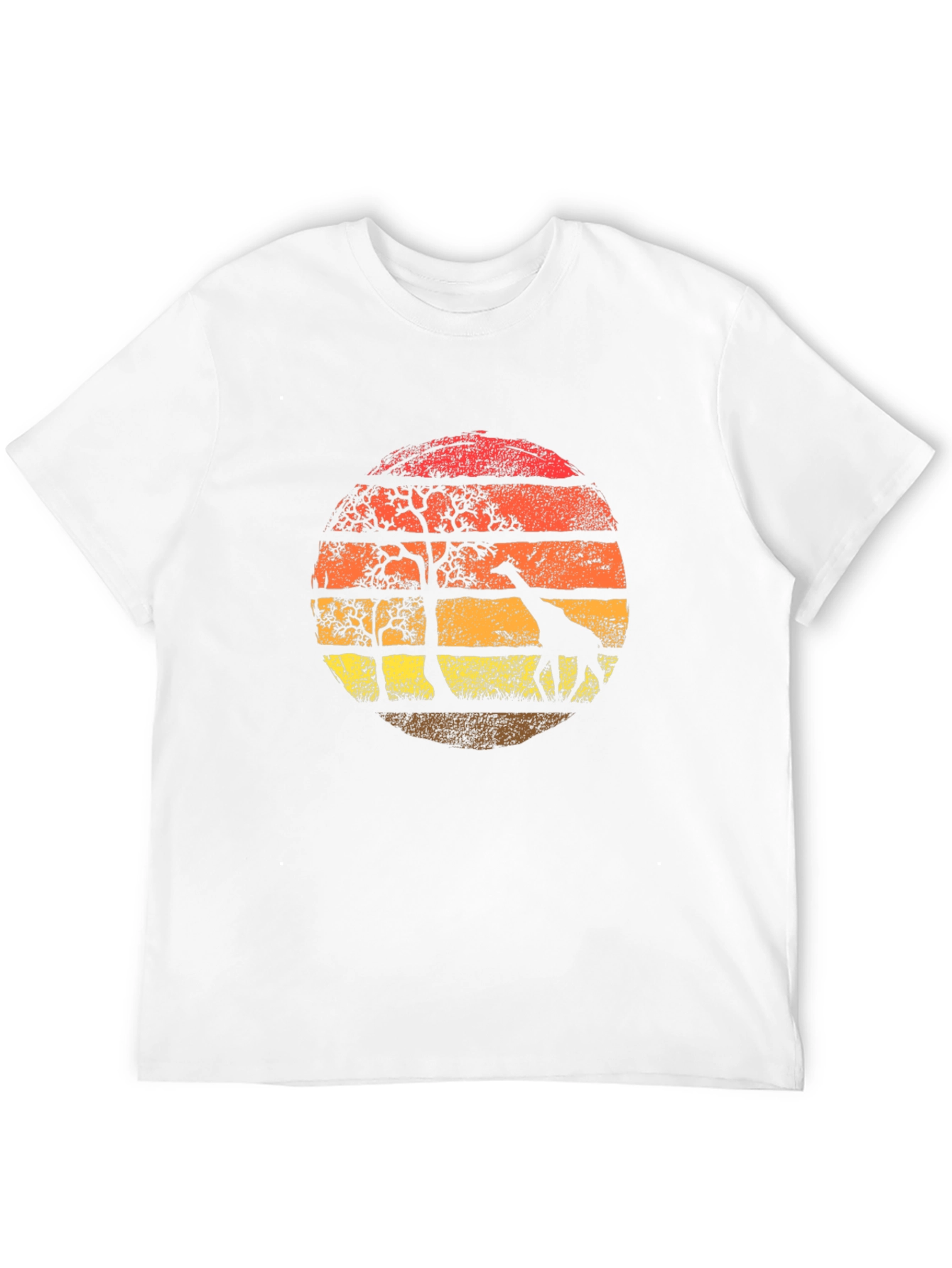 Giraffe Sunset Graphic Tee - Black T-Shirt