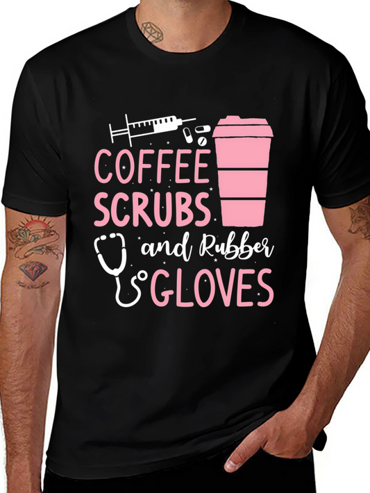 Coffee Scrubs & Rubber Gloves Graphic Tee