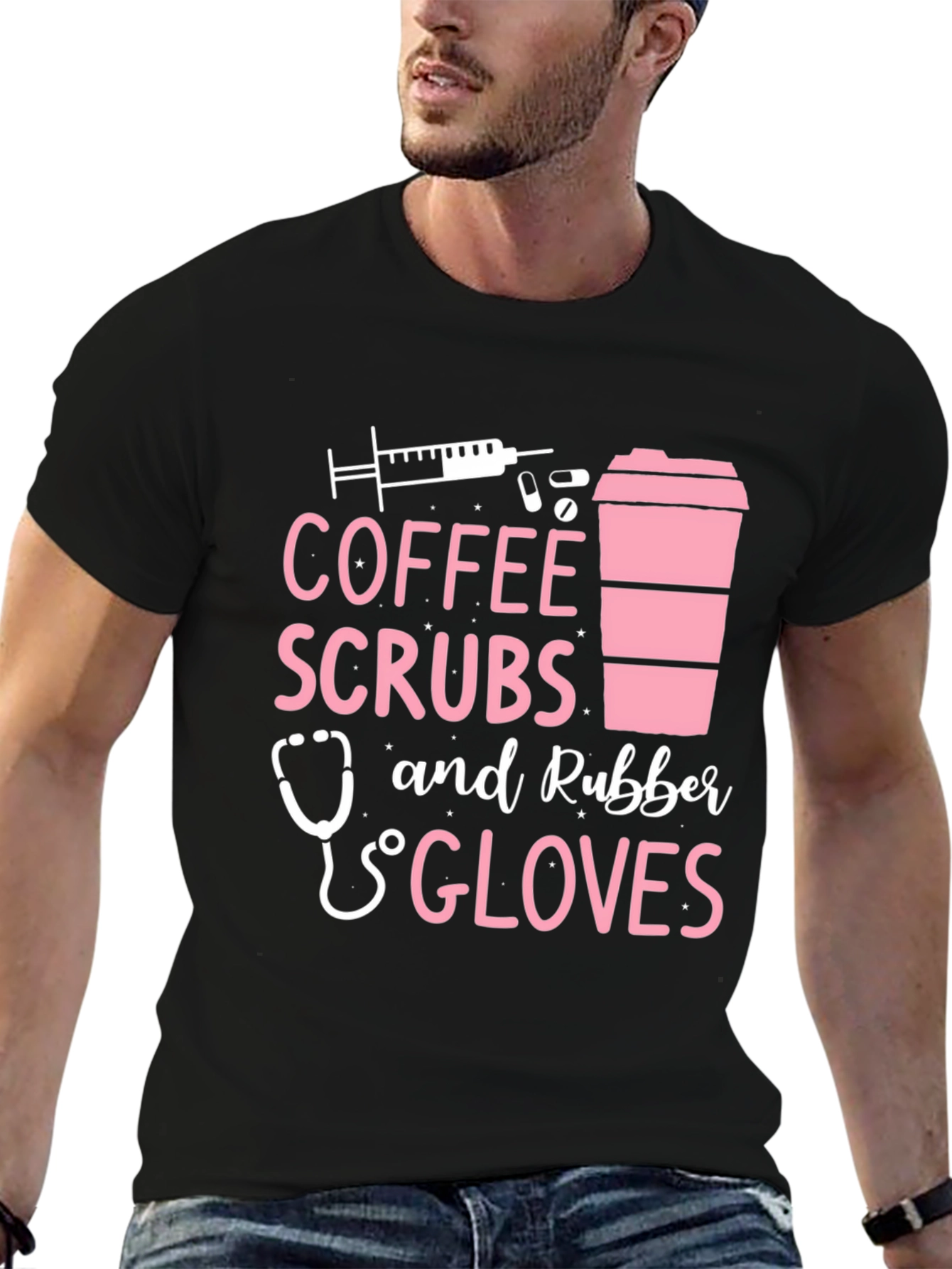 Coffee Scrubs & Rubber Gloves Graphic Tee