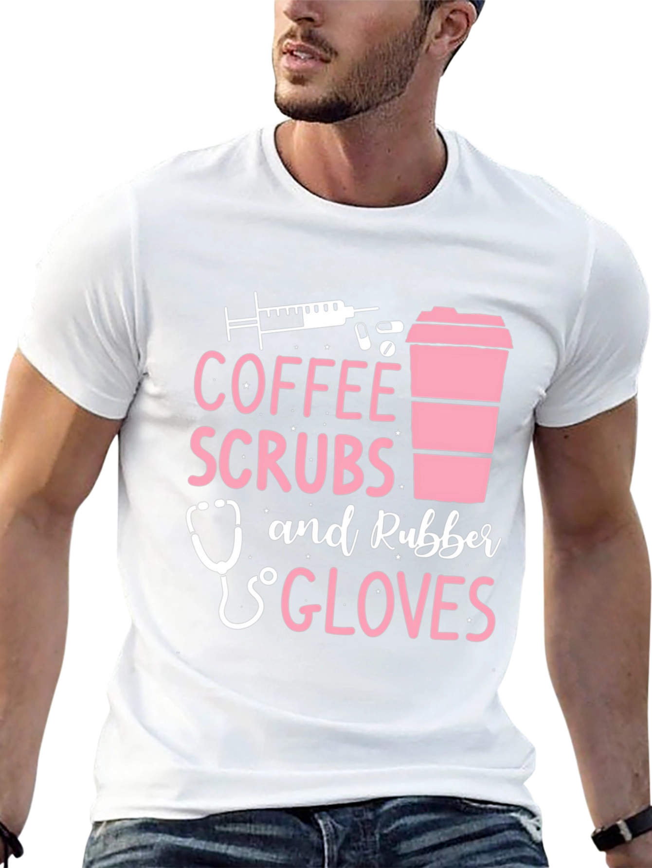 Coffee Scrubs & Rubber Gloves Graphic Tee