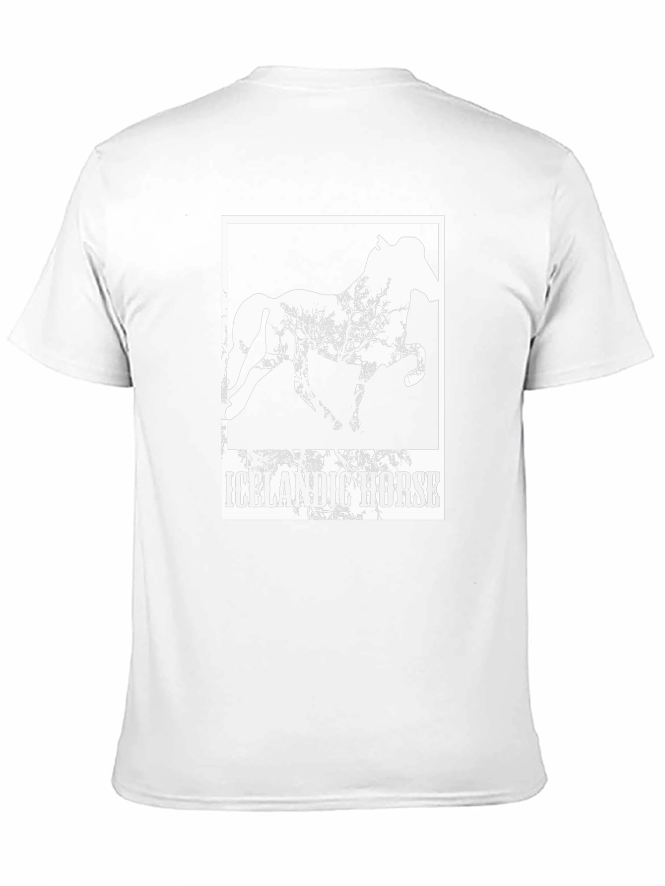 Icelandic Horse Graphic Tee - Black Cotton T-Shirt