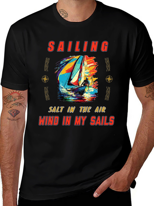 Sailing Graphic Tee - Salt Air Wind Sails T-Shirt