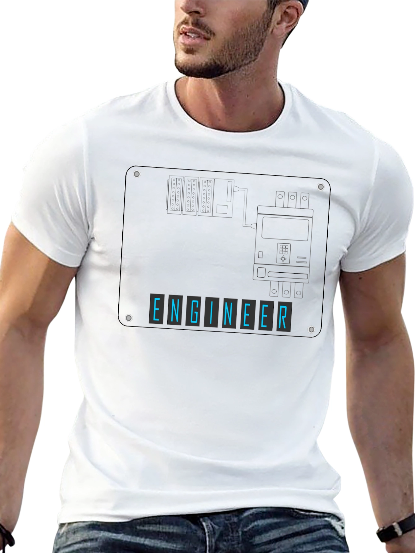 Engineer Schematic Graphic T-Shirt