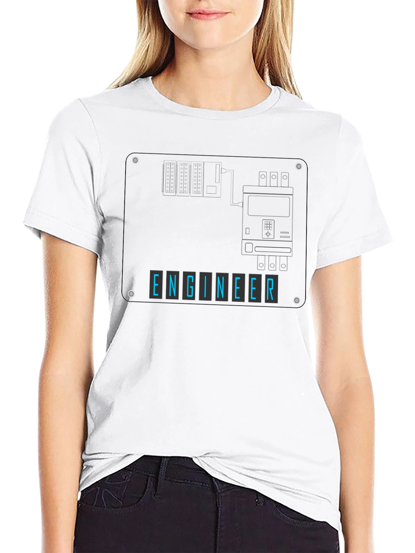 Engineer Schematic Graphic T-Shirt