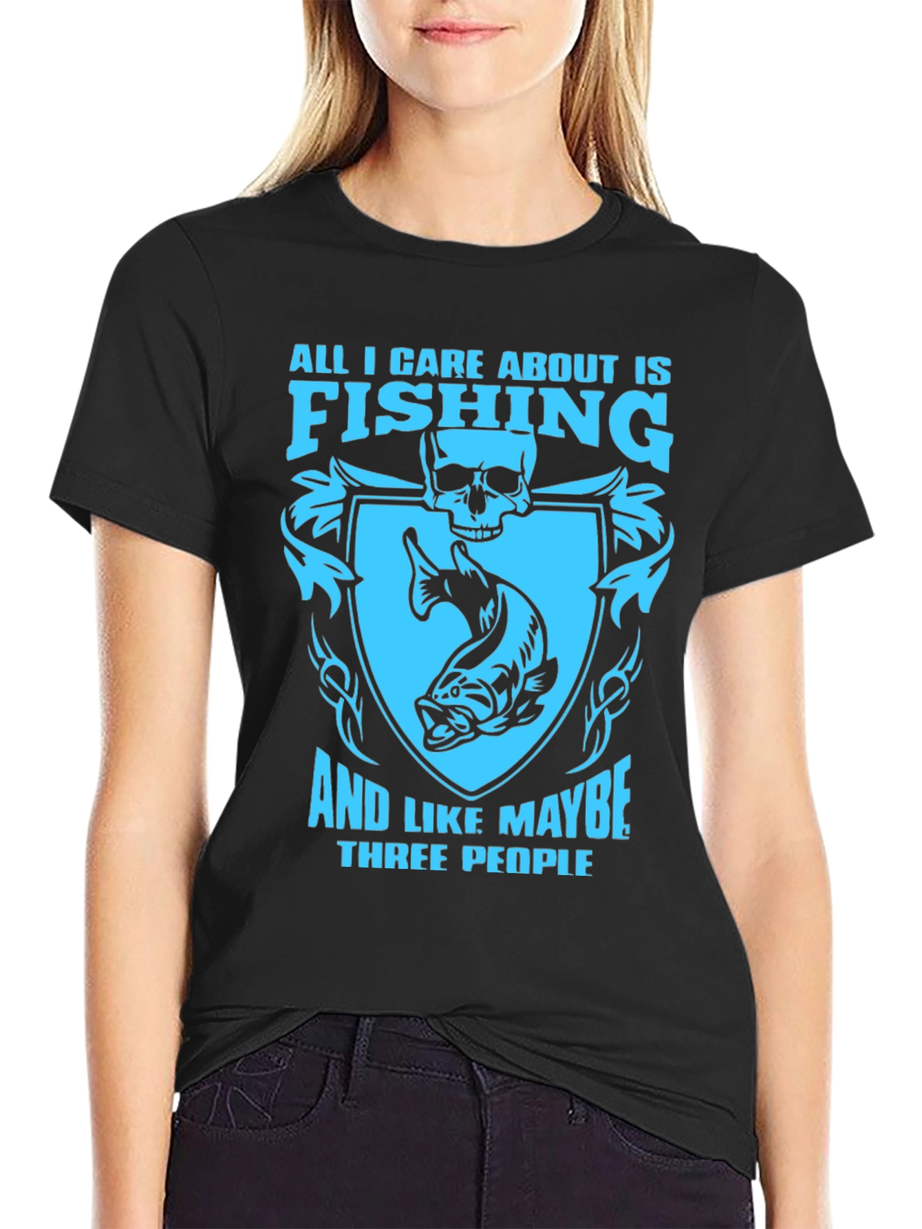 Fishing Lovers T-Shirt: All I Care About Is Fishing