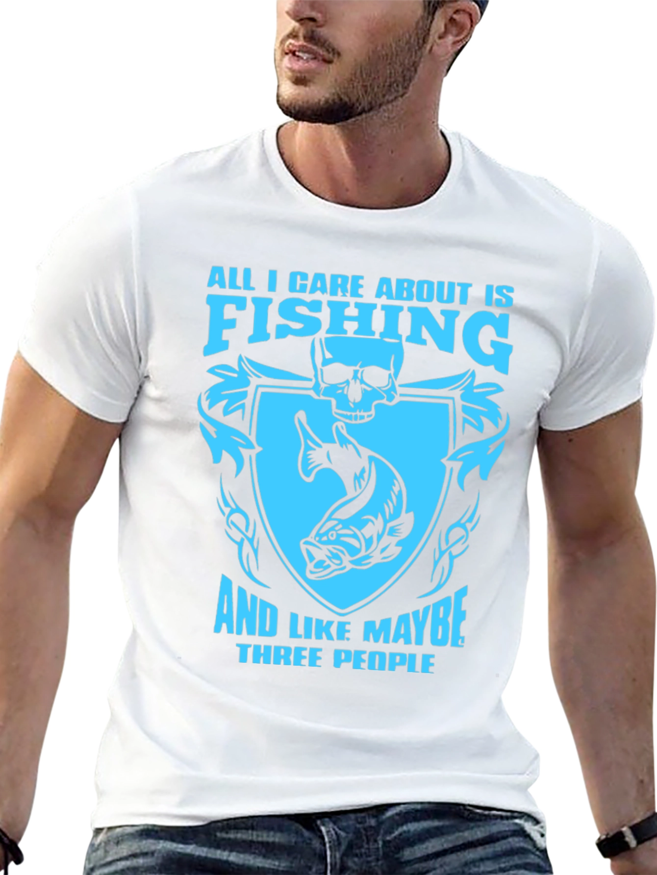 Fishing Lovers T-Shirt: All I Care About Is Fishing