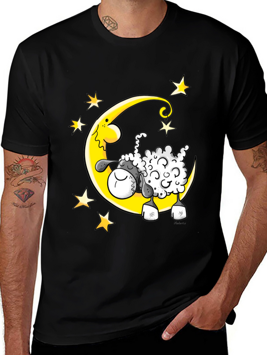 Dreamy Sheep T-Shirt - Moon and Stars Graphic Tee