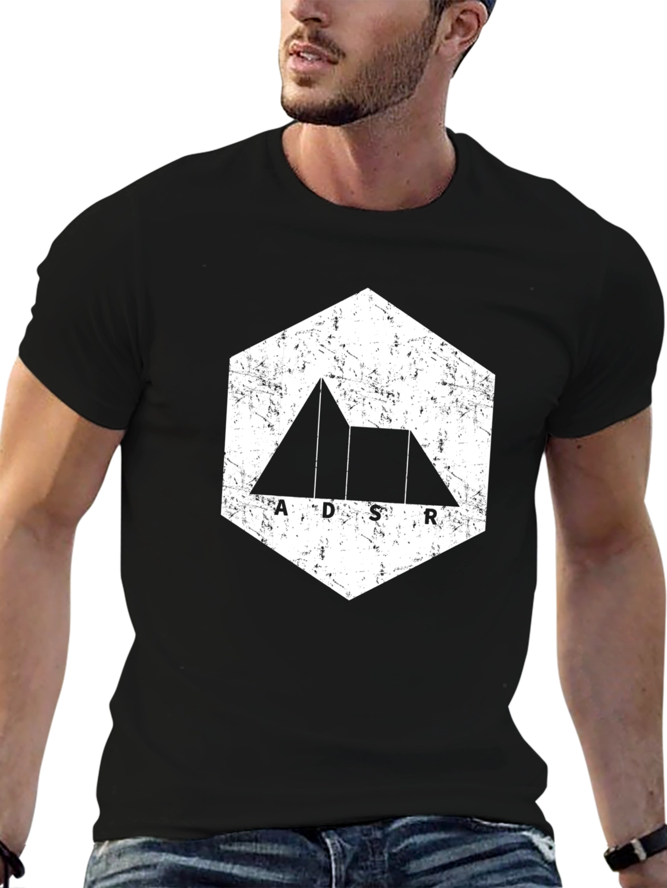 ADSR Hexagon Graphic Tee - Black Unisex T-Shirt