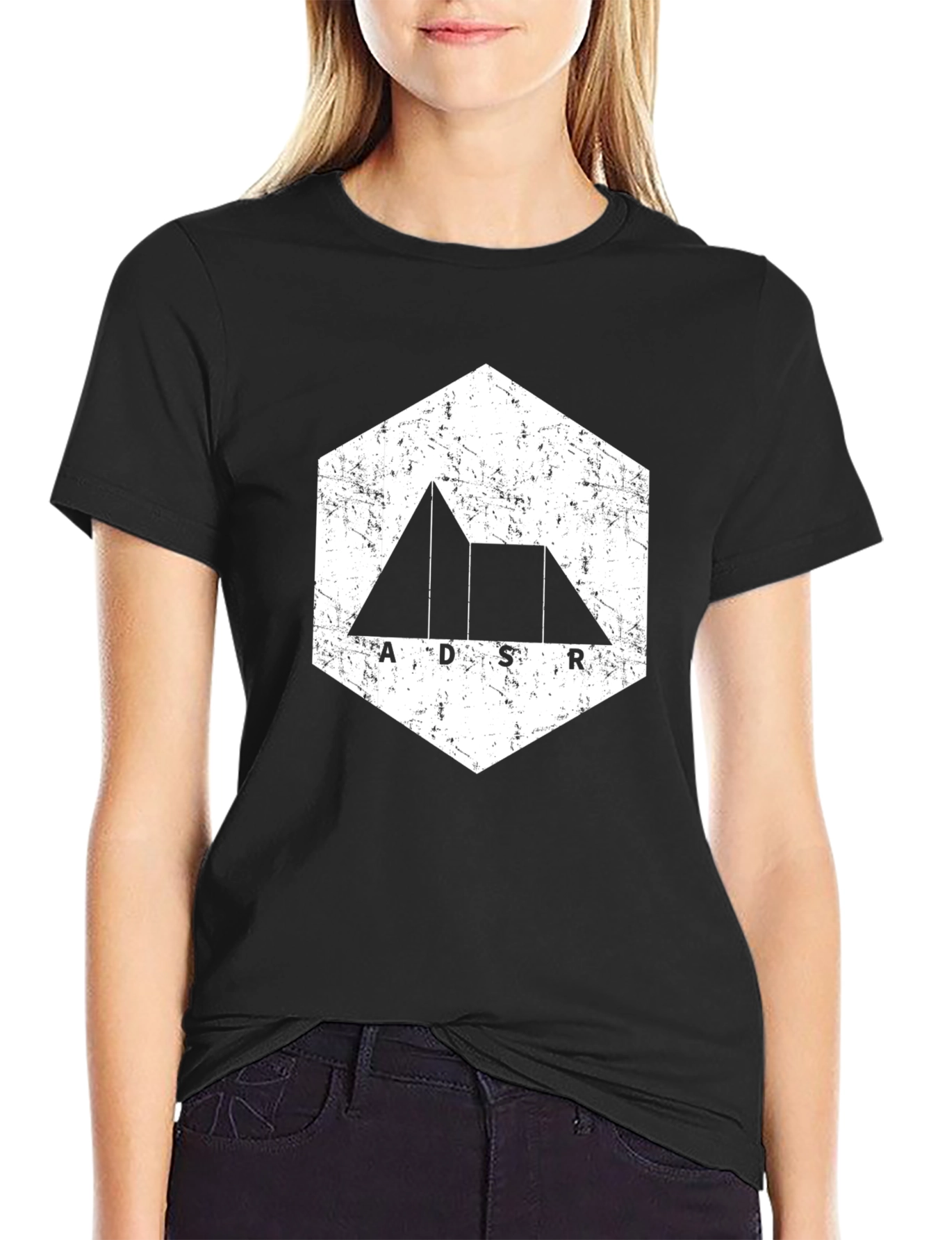 ADSR Hexagon Graphic Tee - Black Unisex T-Shirt