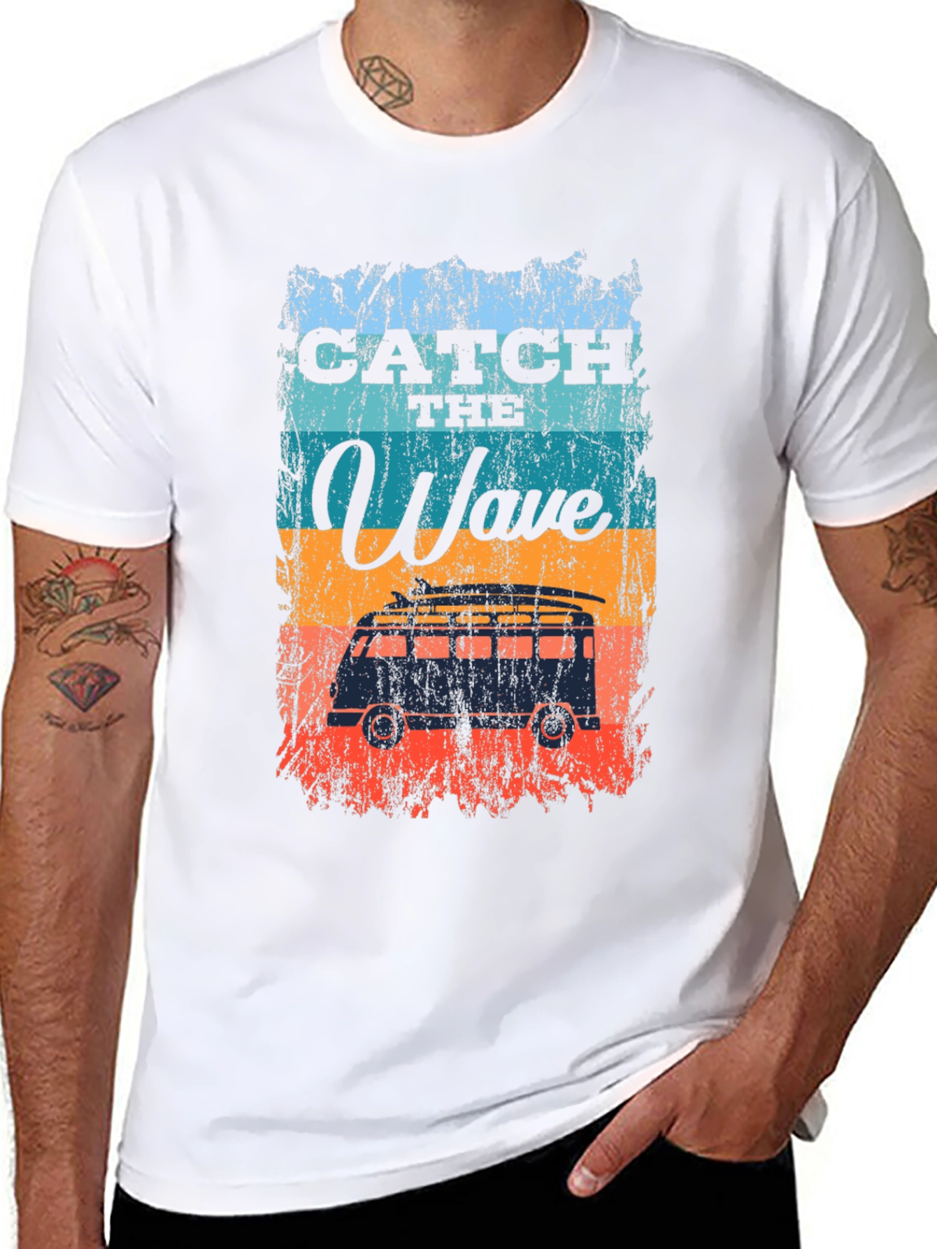 Catch The Wave Retro Van Graphic Tee