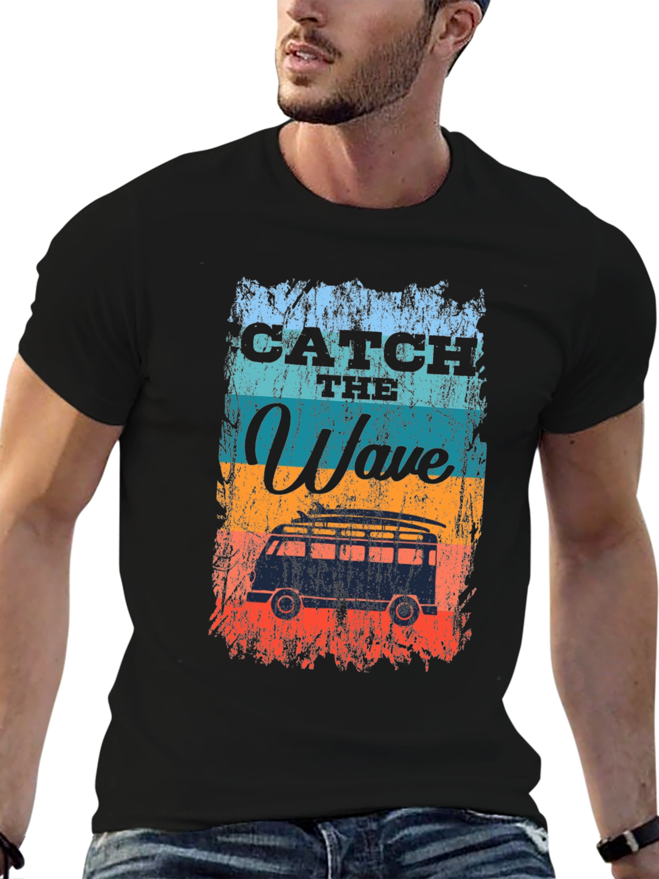 Catch The Wave Retro Van Graphic Tee