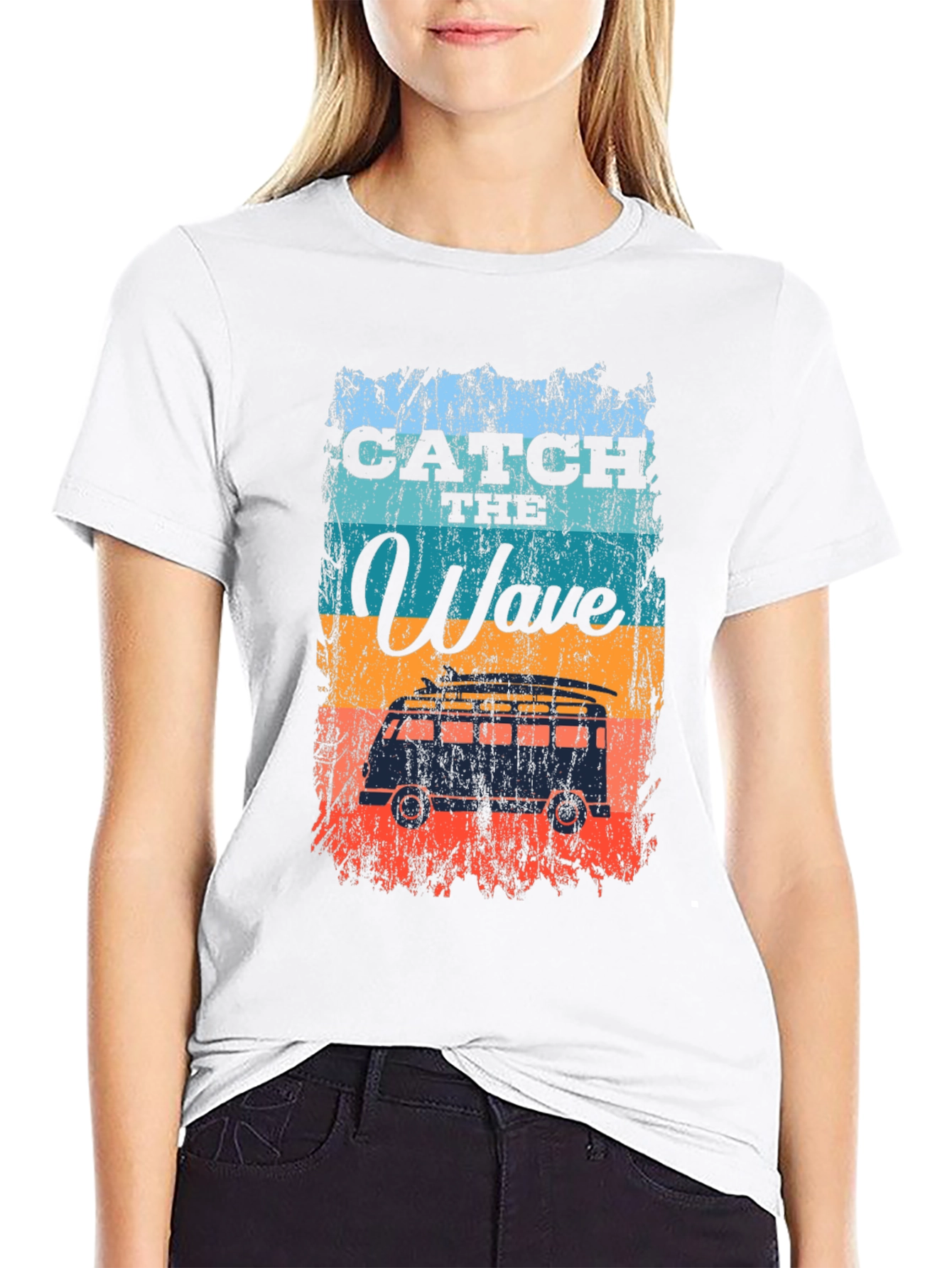 Catch The Wave Retro Van Graphic Tee