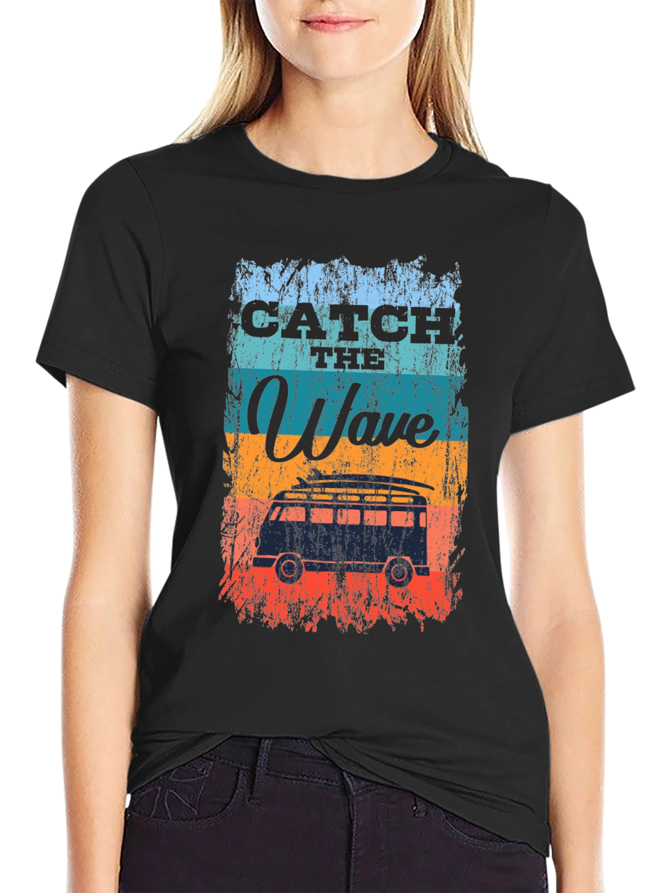 Catch The Wave Retro Van Graphic Tee
