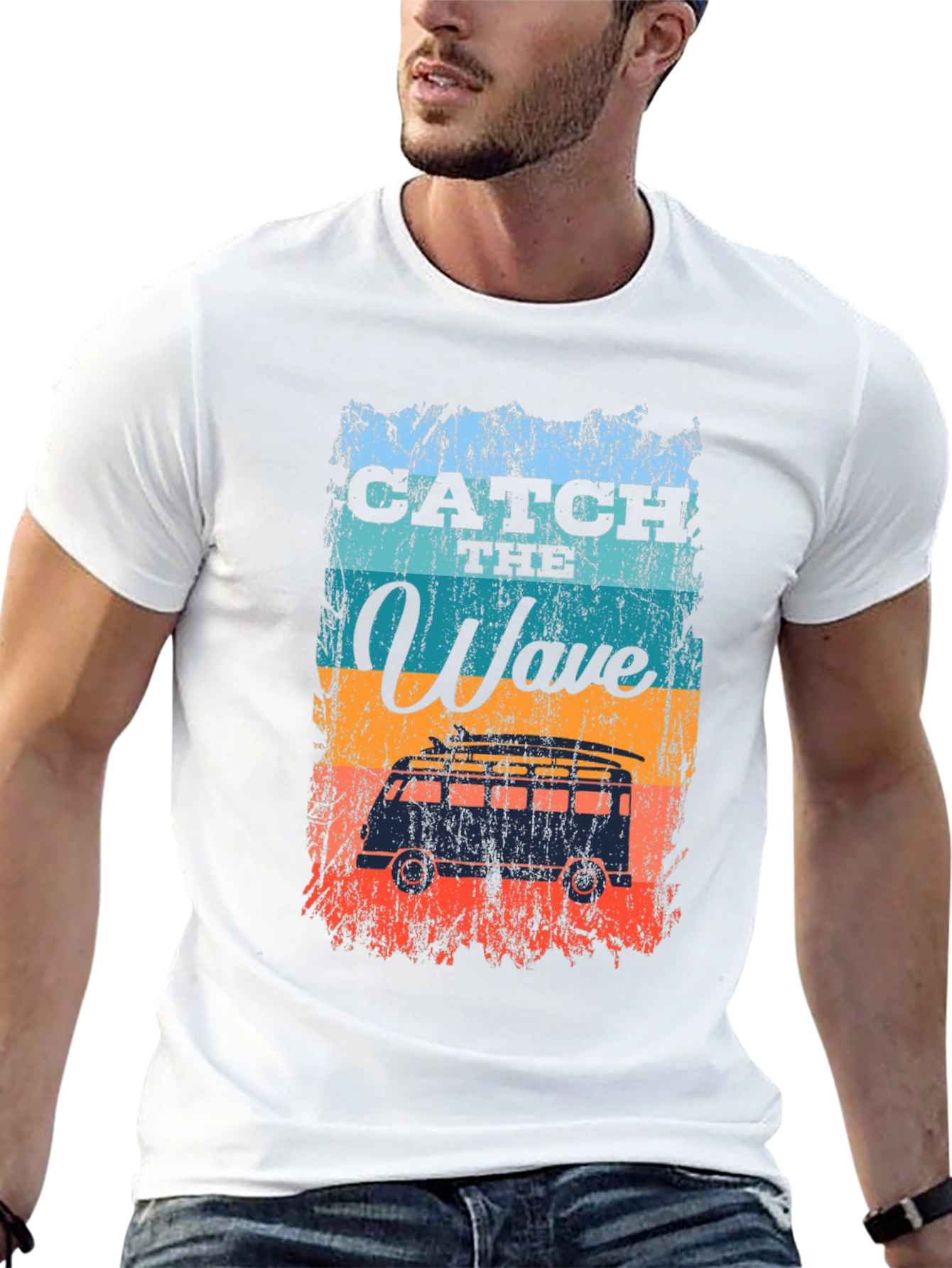 Catch The Wave Retro Van Graphic Tee