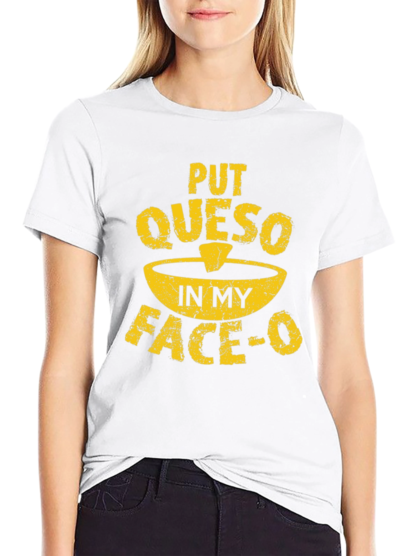 Funny Queso T-Shirt - Put Queso In My Face-O