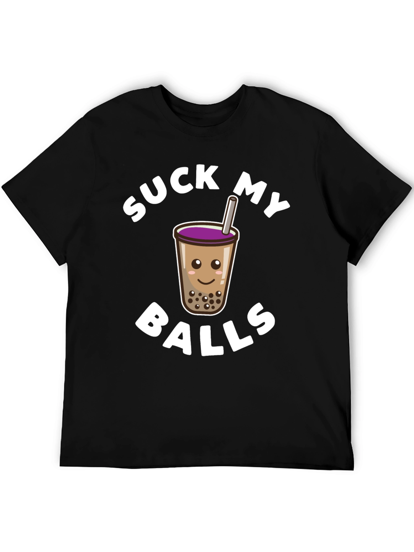 Suck My Balls Boba Tea Graphic T-Shirt