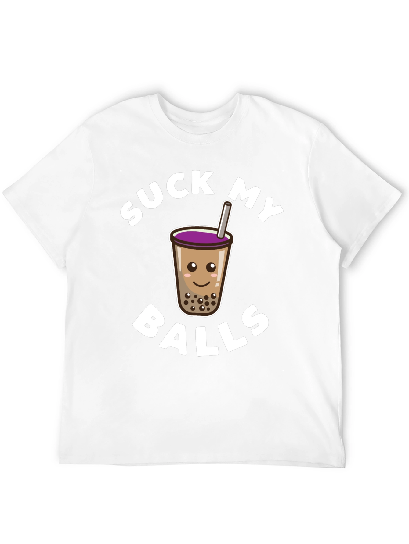 Suck My Balls Boba Tea Graphic T-Shirt