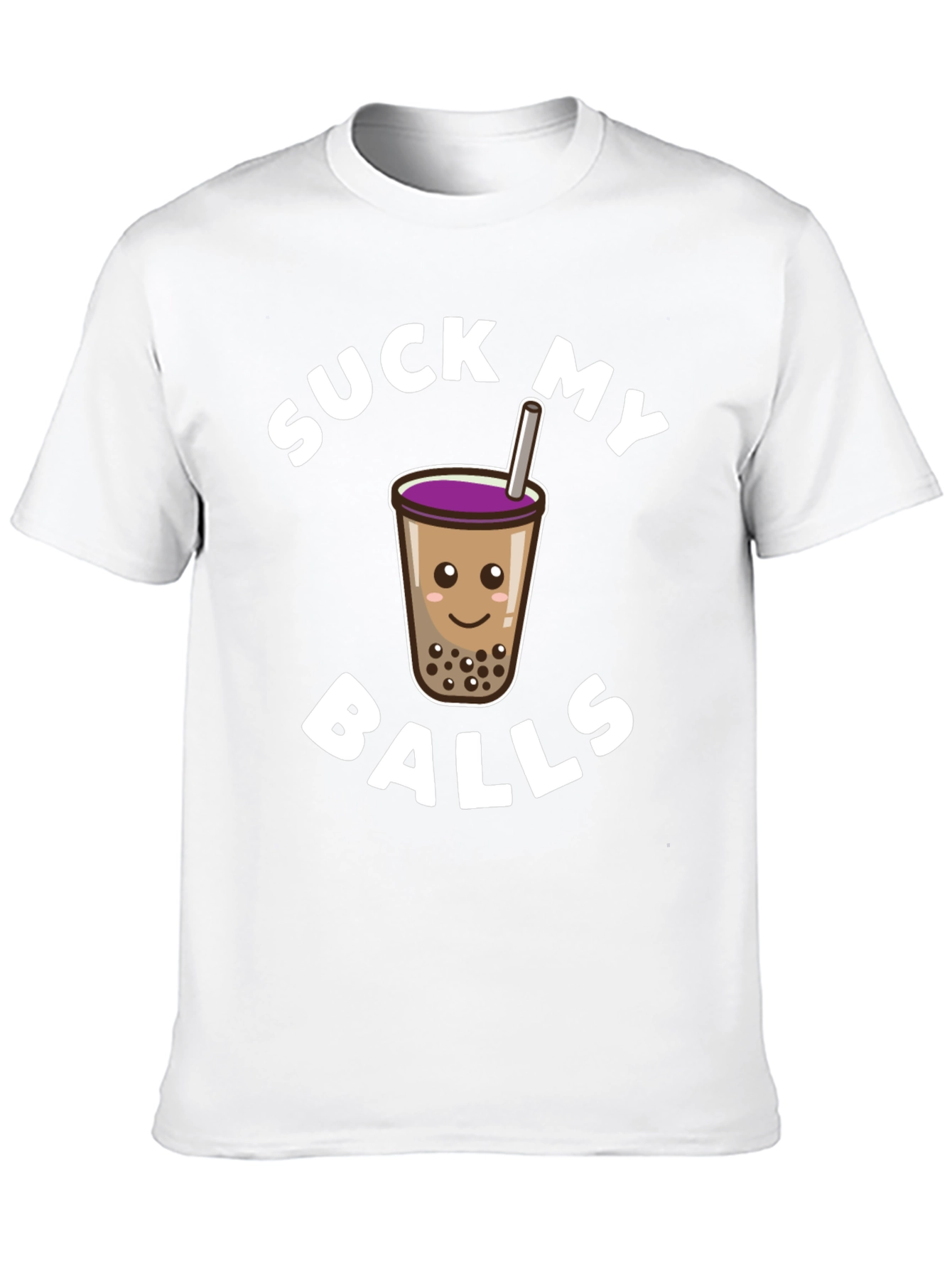 Suck My Balls Boba Tea Graphic T-Shirt