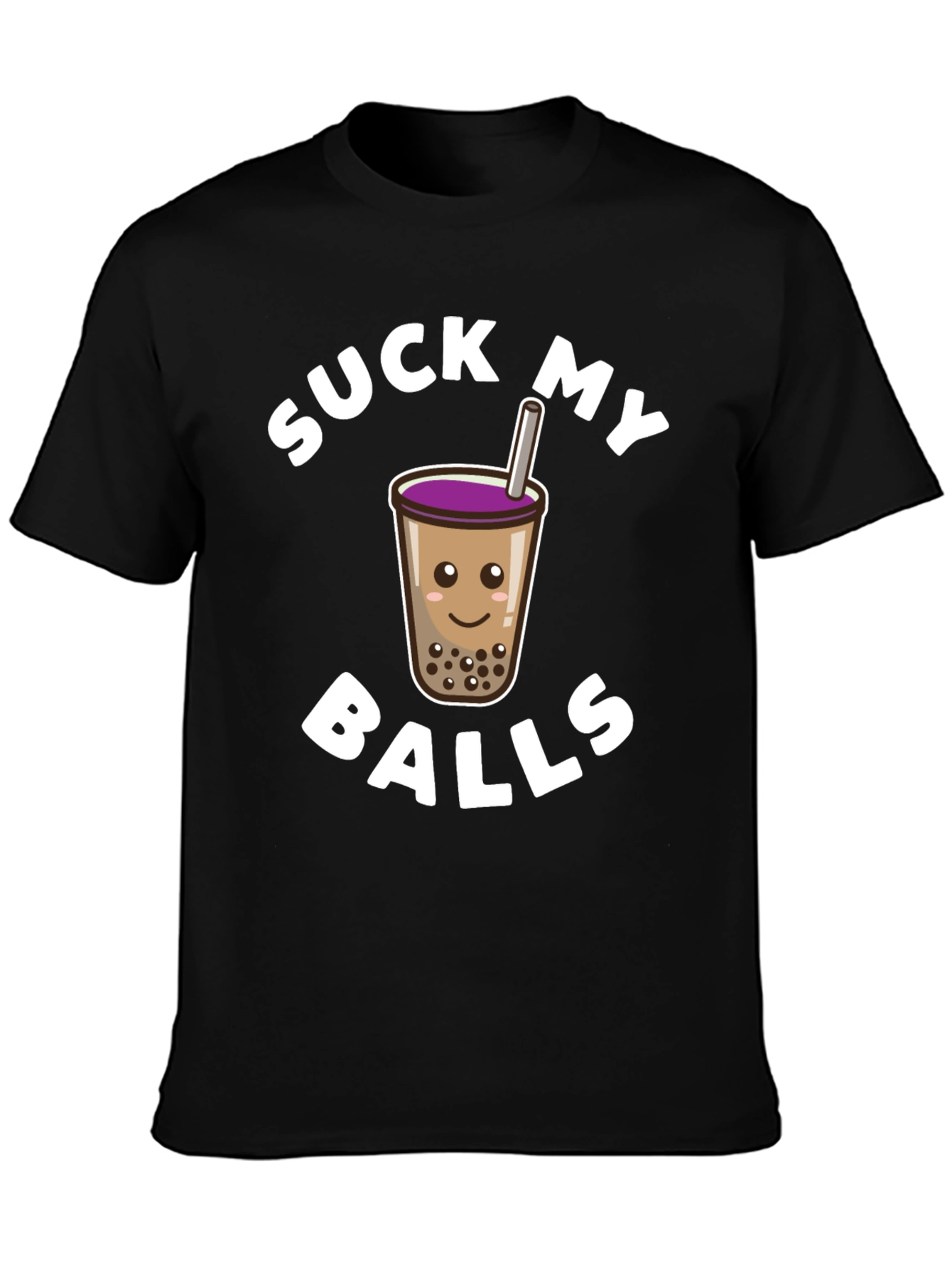 Suck My Balls Boba Tea Graphic T-Shirt
