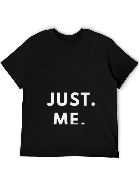 Just Me Graphic Print Black T-Shirt
