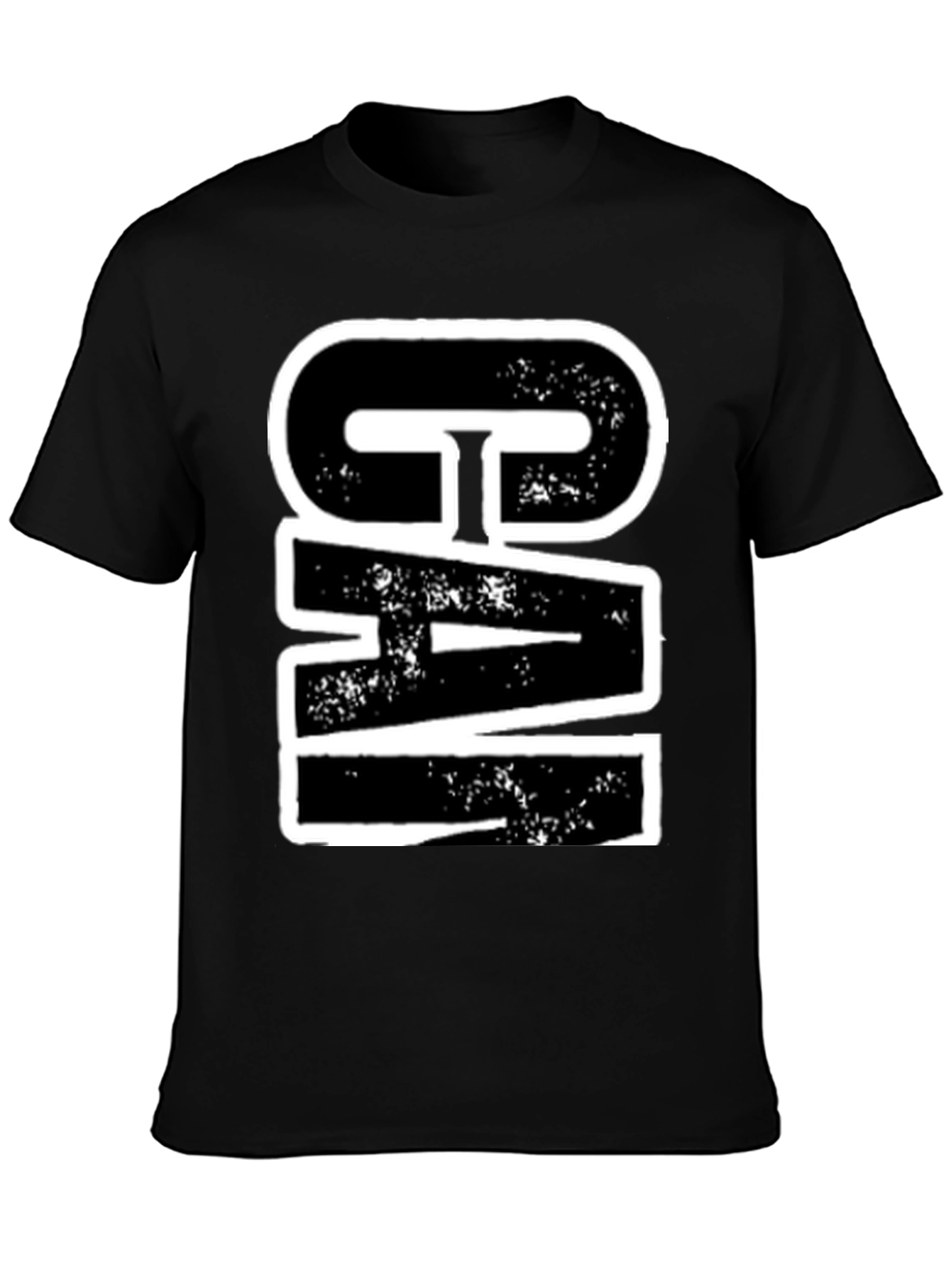 Bold Graphic Tee - CIA Print - Black Cotton