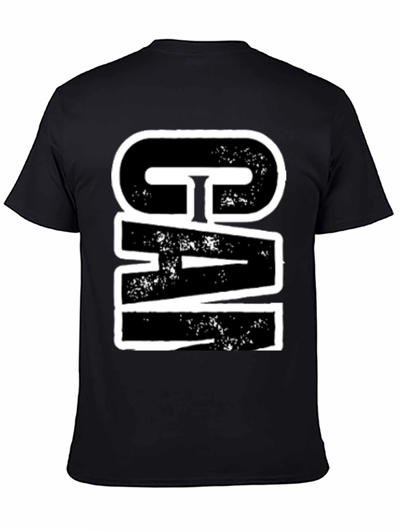 Bold Graphic Tee - CIA Print - Black Cotton